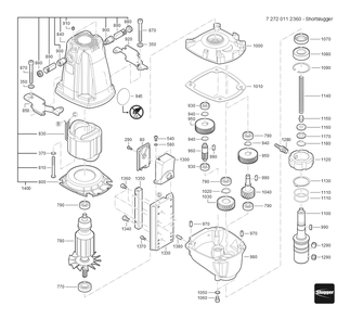  Diagram and Parts List for JHMSHORTSLUGGER 72720112360 Fein Mortiser