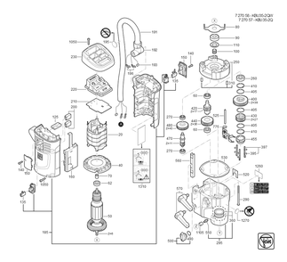  Diagram and Parts List for KBU35-2QW 72705839110 Fein Mortiser