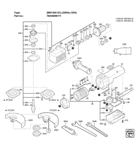 Figure 0 Diagram and Parts List for 78205098171  Fein Grinder