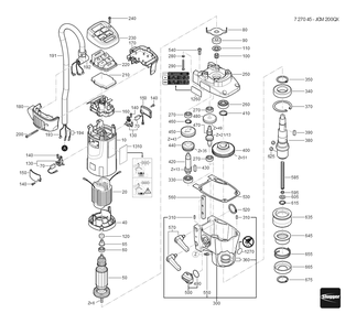 Diagram and Parts List for JCM200QX 72704512360 Fein Mortiser