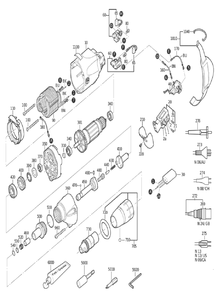Figure 0 Diagram and Parts List for 72131413110  Fein Electric Drill