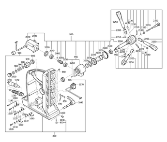 Figure 2 Diagram and Parts List for 72703912360  Fein Electric Drill