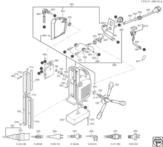 Diagram and Parts List for KBM32Q 72702700119 Fein Mortiser
