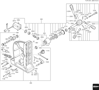  Diagram and Parts List for JCM312AUTO 72703912360 Fein Mortiser