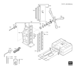  Diagram and Parts List for JCM200QX 72707509360 Fein Mortiser