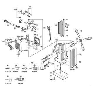 Figure 1 Diagram and Parts List for 72703311230  Fein Electric Drill