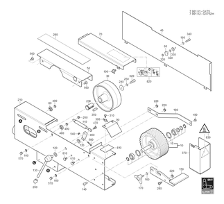  Diagram and Parts List for GRITGX75 79010100233 Fein Belt or Drum Sander