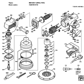 Figure 0 Diagram and Parts List for 72207813110  Fein Sander