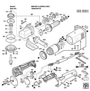 Figure 0 Diagram and Parts List for 78208100170  Fein Sander Polisher