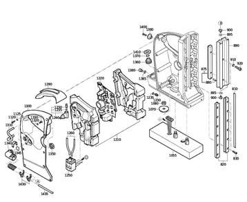 Figure 1 Diagram and Parts List for 72703812360  Fein Electric Drill