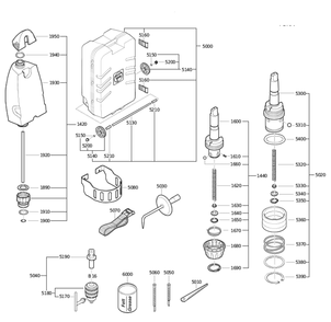 Figure 3 Diagram and Parts List for 72703409360  Fein Electric Drill