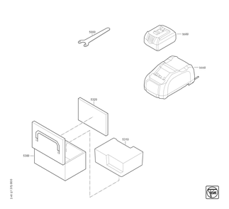  Diagram and Parts List for CCG18-125-10AS 71220200940 Fein Angle Grinder