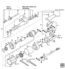 Figure 0 Diagram and Parts List for 78231400224  Fein Grinder
