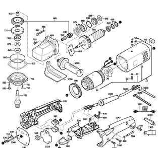 Figure 0 Diagram and Parts List for 78208400200  Fein Grinder