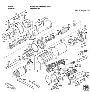 Figure 0 Diagram and Parts List for 78243909260  Fein Grinder