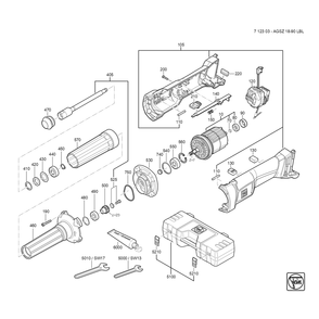 Diagram Diagram and Parts List for 71230309940  Fein Die Grinder