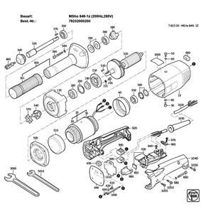 Figure 0 Diagram and Parts List for 78232000200  Fein Grinder