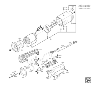  Diagram and Parts List for MSFO849-1B 78207800260 Fein Sander Polisher