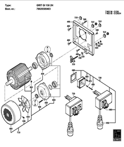 Figure 1 Diagram and Parts List for 79020500403  Fein Grinder