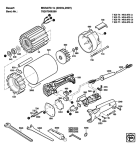 Figure 1 Diagram and Parts List for 78207509260  Fein Grinder