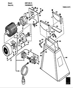 Figure 1 Diagram and Parts List for 79020900233  Fein Grinder