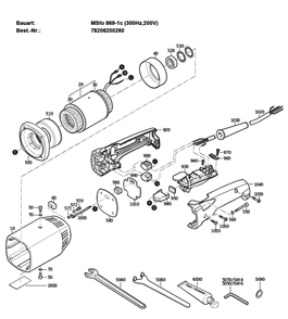 Part Location Diagram of 30701272010 Fein Switch 2P Assembly
