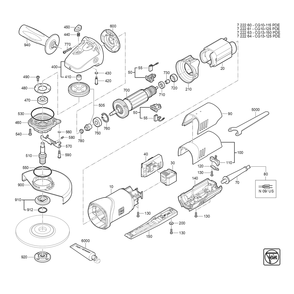Diagram Diagram and Parts List for 72226339360  Fein Sander Grinder