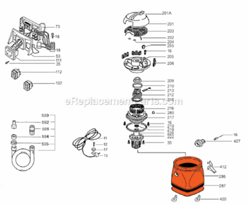Page A Diagram and Parts List for 9-55-13  Fein Dust Collector