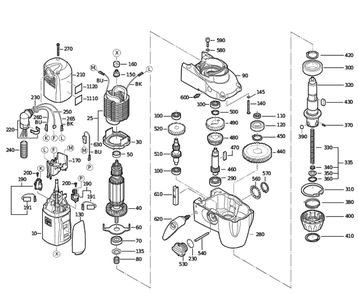 Figure 0 Diagram and Parts List for 72703311230  Fein Electric Drill