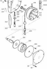 Page A Diagram and Parts List for 90801030004  Fein Hoist & Winch