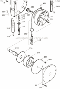 Page A Diagram and Parts List for 90801054006  Fein Hoist & Winch