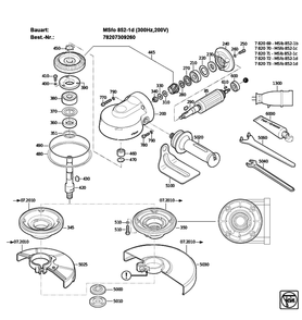 Figure 0 Diagram and Parts List for 78207309260  Fein Grinder