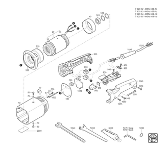  Diagram and Parts List for MSFO869-1C 78206209260 Fein Angle Grinder
