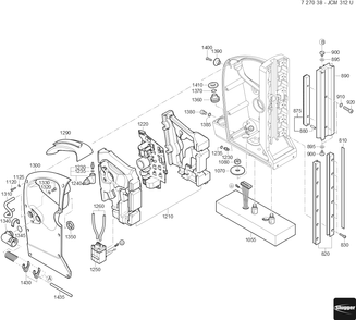  Diagram and Parts List for JCM312U 72703812360 Fein Mortiser