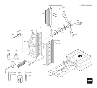  Diagram and Parts List for JCM256U 72704712360 Fein Mortiser