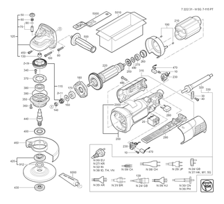 Part Location Diagram of 31348047000 Fein Carbon brush