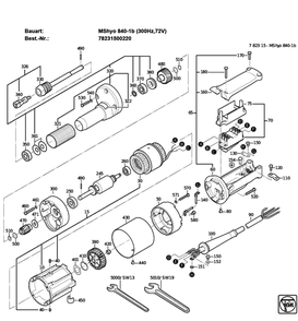 Figure 0 Diagram and Parts List for 78231500220  Fein Grinder