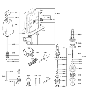 Figure 3 Diagram and Parts List for 72703209360  Fein Electric Drill