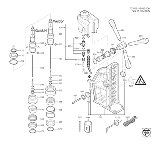  Diagram and Parts List for KBU35-2QW 72705839110 Fein Mortiser