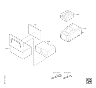 Part Location Diagram of 33904690000 Fein Case insert