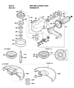 Figure 0 Diagram and Parts List for 78206400170  Fein Grinder