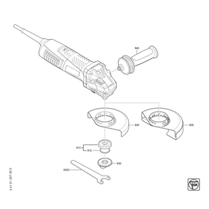 Diagram 2 Diagram and Parts List for 72228309360  Fein Sander Grinder