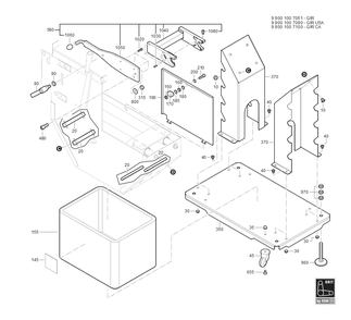 Part Location Diagram of 39000000385 Fein Plastic Box 400X300X200Mm Grey