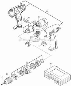 Page A Diagram and Parts List for ABS9 71130100985 Fein Cordless Drill