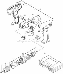 Page A Diagram and Parts List for ABS9 71130112986 Fein Cordless Drill