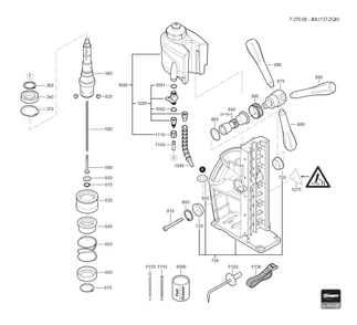  Diagram and Parts List for JMU137-2QW 72705812110 Fein Mortiser