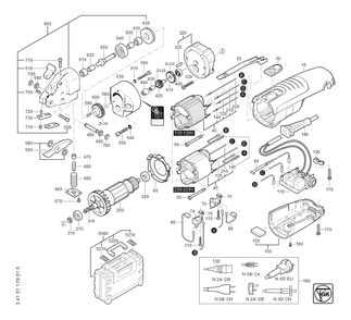  Diagram and Parts List for BSS20E 72303309360 Fein Nibbler & Shears