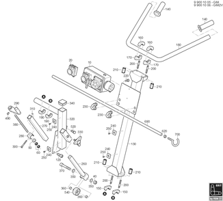  Diagram and Parts List for GRITGIM 99001005000 Fein Belt or Drum Sander