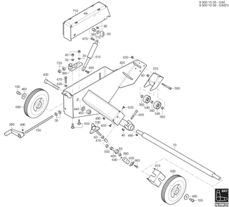  Diagram and Parts List for GRITGIM 99001005000 Fein Belt or Drum Sander