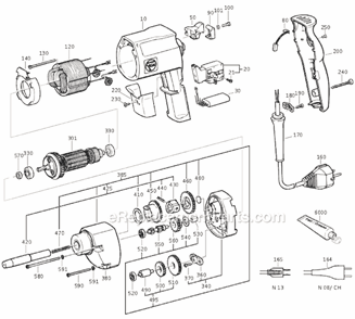 Part Location Diagram of 32805119008 Fein Switch Lever